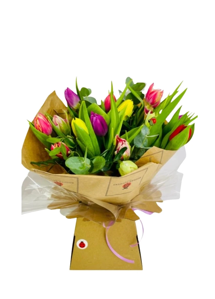 Beautiful Bright Spring Tulip Bouquet