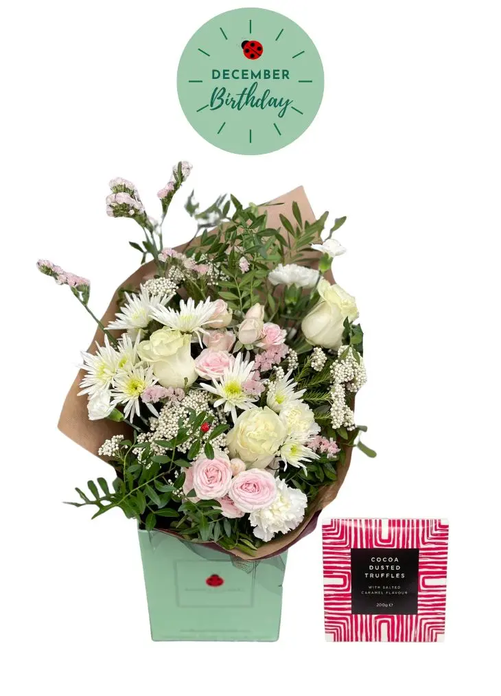 January Birthday Flowers Gift Set