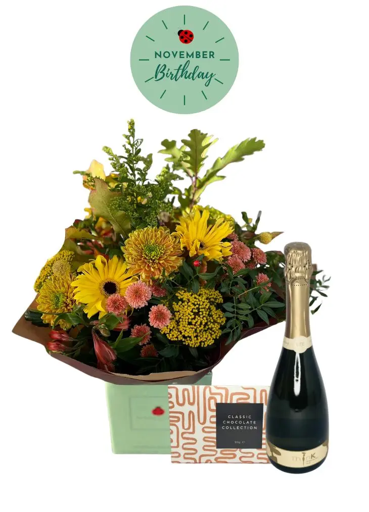 November Birthday Flowers Gift Set November Birthday Flowers Gift Set