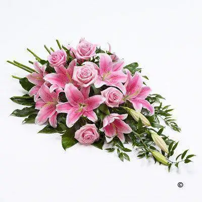 Rose and Lily Spray - Pink Rose and Lily Spray - Pink