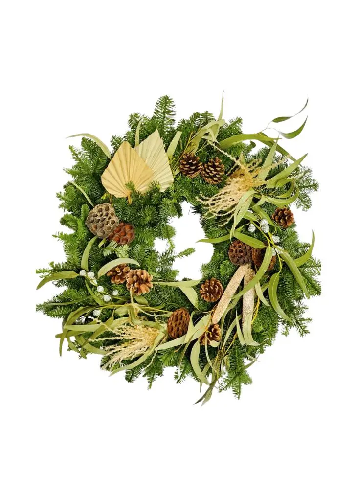 Sprinkling of Snowflakes Luxury Christmas Door Wreath - Standard